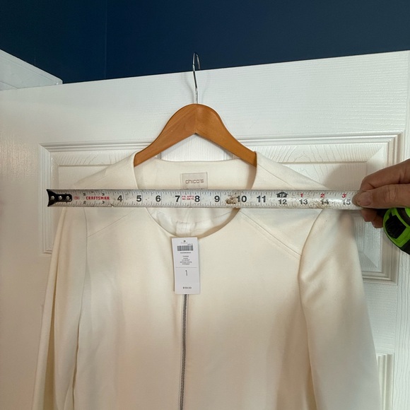 Chico's Antique white Long sleeve jacket - Picture 3 of 5